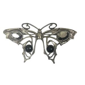 Vintage Y2K Goth Moth Butterfly Brooch Pin